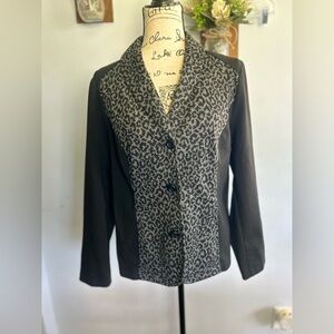Chicos blazer animal print spandex career professional office preppy‎ business
